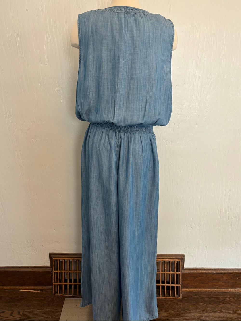 Lands' End Soft Indigo Sleeveless Jumpsuit - Picture 2 of 14